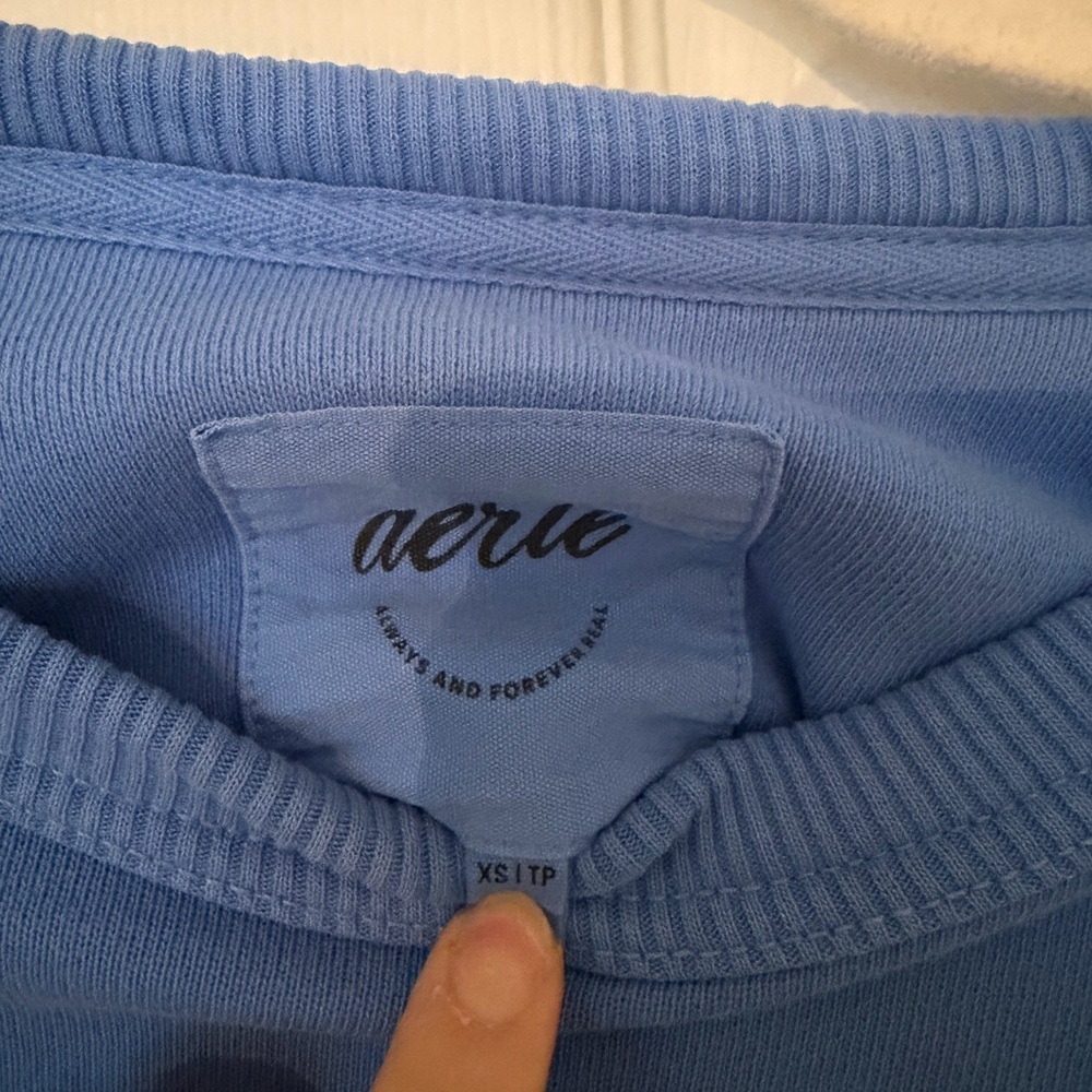 Aerie - Oversized - Blue - Crewneck - Size XS - Picture 3 of 4